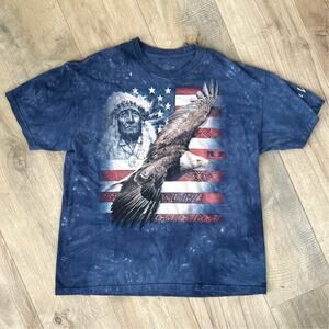 The Mountain Native American Bald Eagle Tie Dye Shirt Mens Size XL